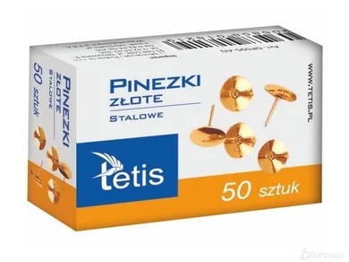 Tetis, pinezki złote, 50 szt.