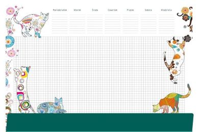 Tetis, podkład na biurko notes B3, koty, 1 szt.