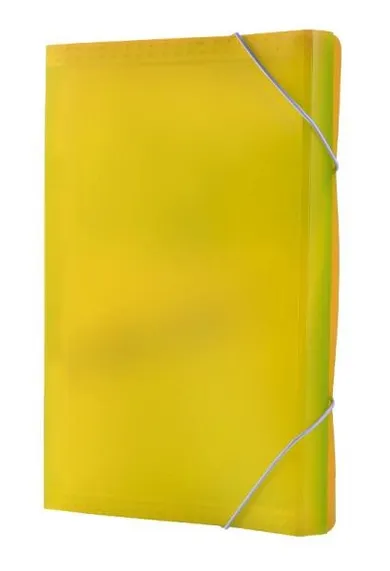 Tetis, teczka harmonijka z gumką narożną, A4, żółta, 1 szt.