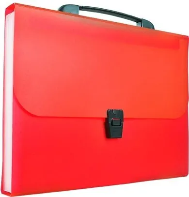 Tetis, teczka harmonijkowa z rączką, A4, czerwona, 1 szt.