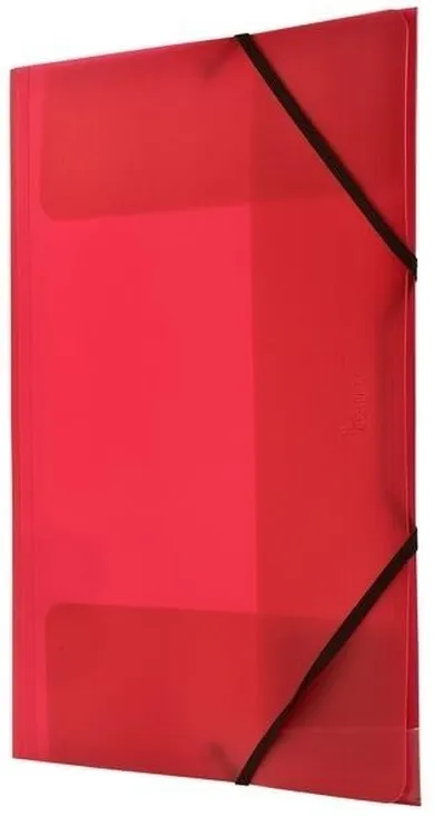 Tetis, teczka z gumką narożną, A4, czerwona, 1 szt.