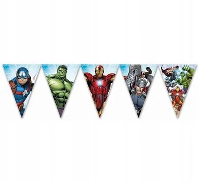 The Avengers, girlanda, flagi, 230 cm