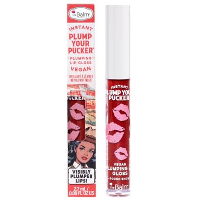 The Balm, Instant Plump Your Pucker Plumping Lip Gloss, błyszczyk powiększający usta, Rodeo Show, 2,7 ml