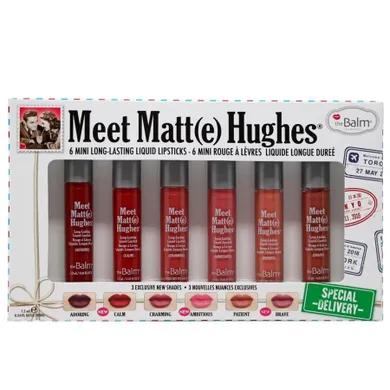 The Balm, Meet Matt(e) Hughes Special Delivery, zestaw mini pomadek w płynie, 6-1.2 ml