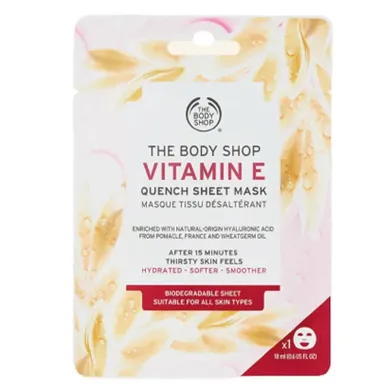 The Body Shop, Quench Sheet Mask, maska do twarzy Vitamin E, 18 ml