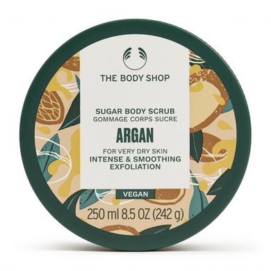 The Body Shop, Sugar Body Scrub, wegański peeling do ciała Argan, 250 ml