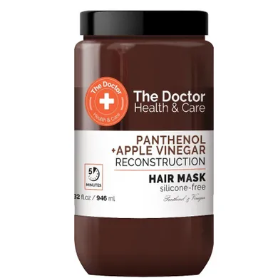 The Doctor, Health & Care, maska do włosów, rekonstruująca, Ocet Jabłkowy + Pantenol, 946 ml