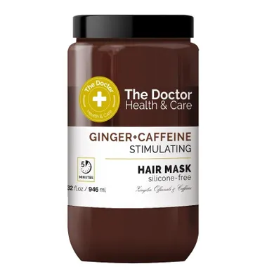 The Doctor, Health & Care, maska do włosów, stymulująca cebulki, Imbir + Kofeina, 946 ml