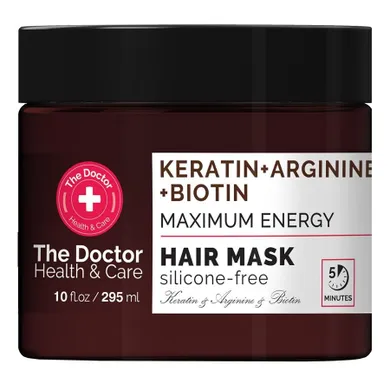 The Doctor, Health & Care, maska do włosów, wzmacniająca, Keratyna + Arginina + Biotyna, 295 ml