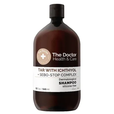 The Doctor, Health & Care, szampon do włosów, przeciw przetłuszczaniu, Dziegieć + Ichthyol + Sebo-Stop Complex, 946 ml