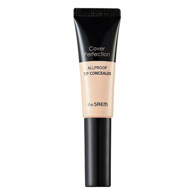 The Saem, Cover Perfection, Allproof Tip Concealer, korektor maskujący niedoskonałości, 1.0 Clear Beige, 12g