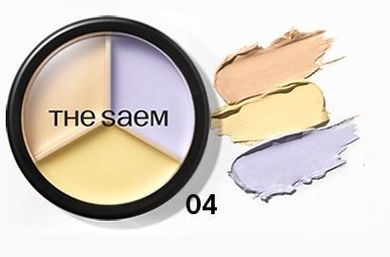 The Saem, Cover Perfection Triple Pot, korektor do twarzy, 04 tone up beige