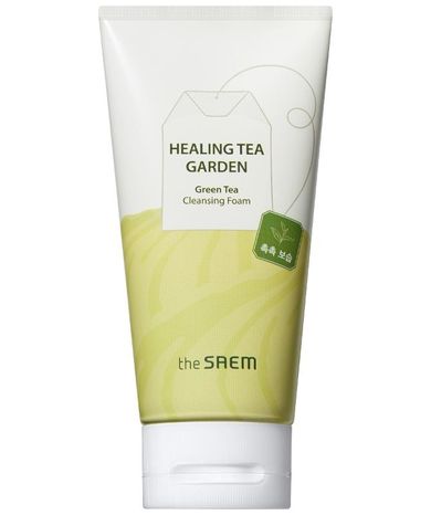 The Saem, Healing Tea Garden Green Tea Cleansing Foam, pianka do mycia twarzy, 150 ml