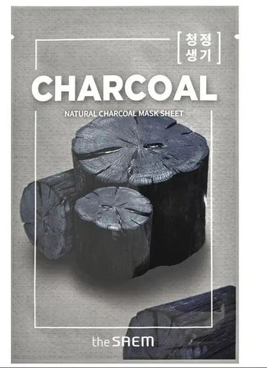 The Saem, Natural Mask Sheet, Charcoal, maska w płachcie