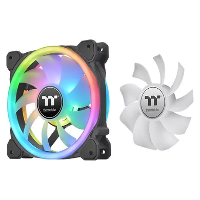 Thermaltake, wentylator chłodnicy, Swafan 12 RGB + kontroler + zamienne łopatki (reverse), black