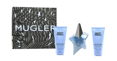 Thierry Mugler, zestaw: Angel, woda perfumowana, 25 ml + żel pod prysznic, 50 ml + balsam do ciała, 50 ml