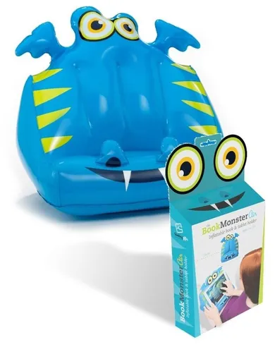 Thinking Gifts, BookMonster, Air Darlie the dragon, dmuchana podstawka pod książkę lub tablet, niebieska