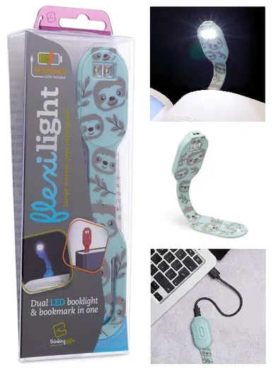 Thinking Gifts, Flexilight, Rechargeable, lampka do książki, leniwiec