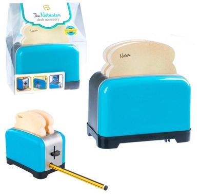Thinking Gifts, toster z karteczkami i temperówką, niebieski
