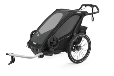 Thule, Chariot Sport 1, przyczepka rowerowa dla dziecka, Midnight Black