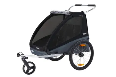 Thule, Coaster XT, przyczepka rowerowa dla dziecka, podwójna, czarna