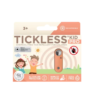 Tickless, Kid PRO, ultradźwiękowa ochrona przed kleszczami, Hot Peach