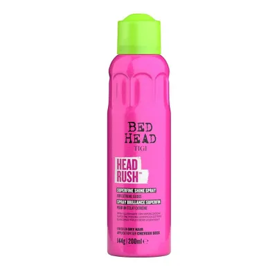 Tigi, Bed Head Headrush Shine, spray nabłyszczający spray do włosów, 200 ml