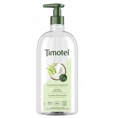 Timotei, szampon nawilżający do włosów suchych i cienkich z mleczkiem kokosowym i aloesem, 750 ml