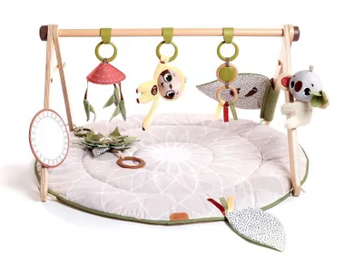 Tiny Love, Boho Chic, gimnastyka, mata edukacyjna z drewnianym stojakiem