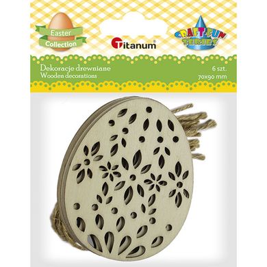 Titanum, dekoracje Wielkanocne, drewniane jajka