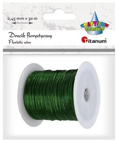 Titanum, drucik florystyczny 0,45mmx30m, zielony