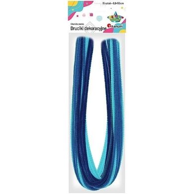 Titanum, druciki dekoracyjne, niebieskie, 15 szt.