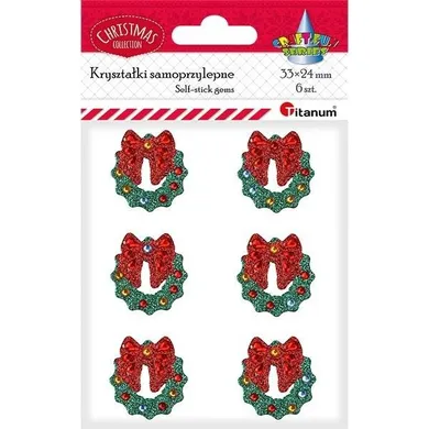 Titanum, kryształki samoprzylepne, wianki, 6 szt.