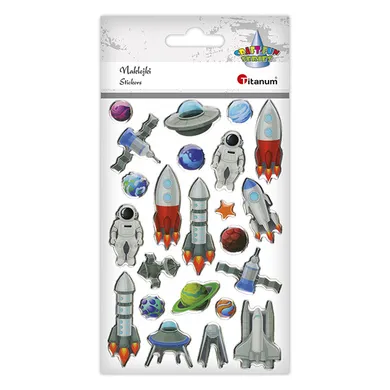 Titanum, naklejki, kosmos, 23 szt.