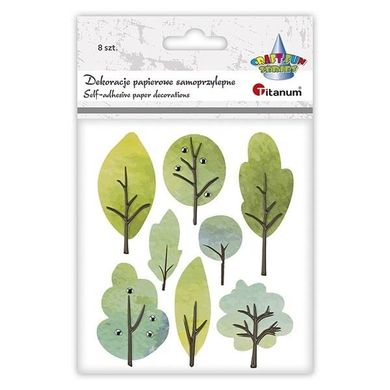 Titanum, naklejki papierowe 3D, drzewa