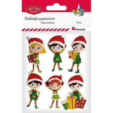 Titanum, naklejki papierowe, Elfy Mikołaja