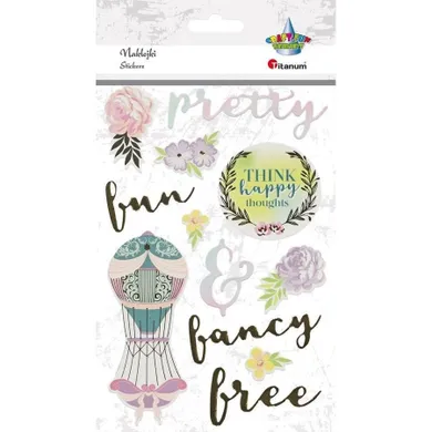 Titanum, naklejki papierowe, wypukłe, Pretty