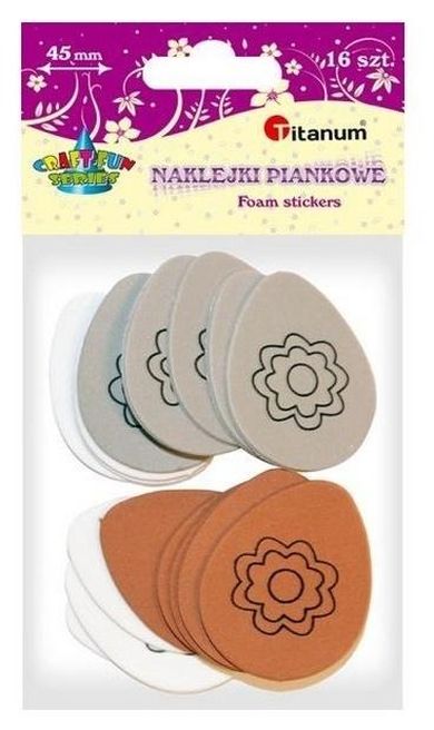 Titanum, naklejki piankowe, Pisanki, 37-45 mm