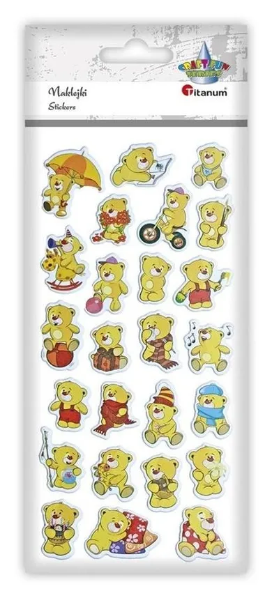 Titanum, naklejki wypukłe, miękkie, misie