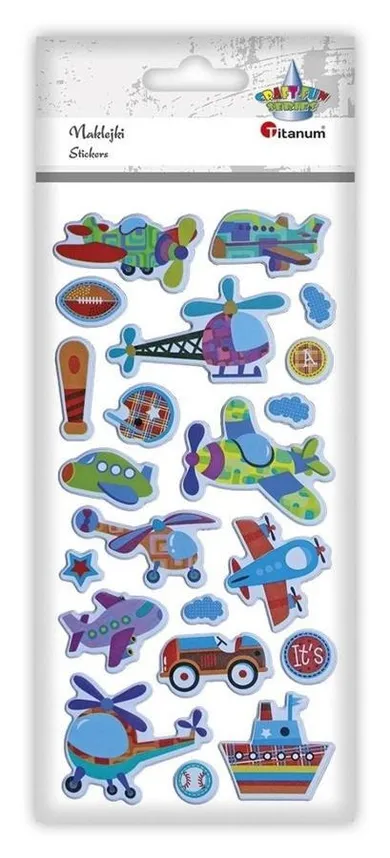 Titanum, naklejki wypukłe, miękkie, pojazdy