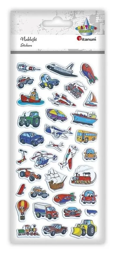 Titanum, naklejki wypukłe, miękkie, pojazdy