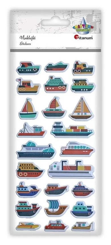 Titanum, naklejki wypukłe, miękkie, statki