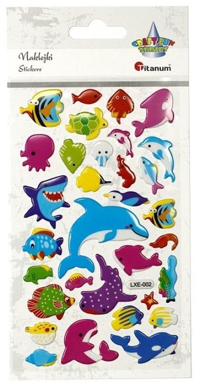 Titanum, naklejki wypukłe, zwierzęta morskie