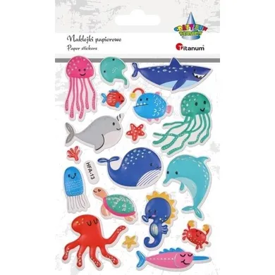 Titanum, naklejki wypukłe, zwierzęta wodne