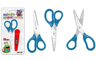 Titanum, nożyczki szkolne z zatyczką, 13 cm