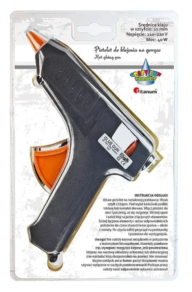 Titanum, pistolet do klejenia na gorąco, 40w, na klej 11mm