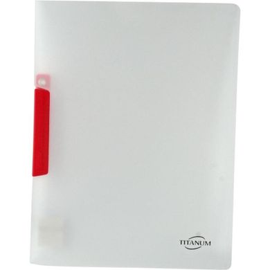 Titanum, skoroszyt z klipem, A4, czerwony, 1 szt.