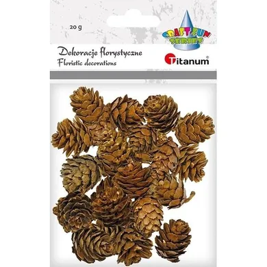 Titanum, szyszki, mix rozmiarów, brązowe, 20g