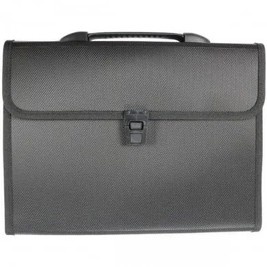 Titanum, teczka A4 z rączką, 12 przegródek, czarna, 1 szt.