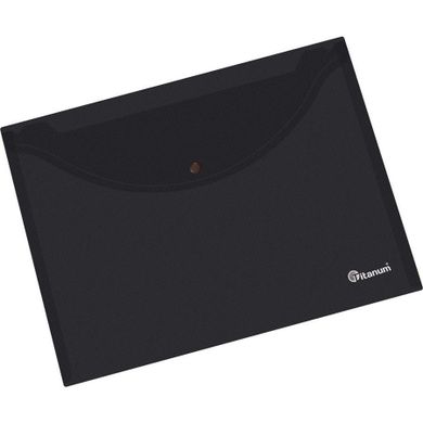 Titanum, teczka kopertowa A4, czarna transparentna, 1 szt.